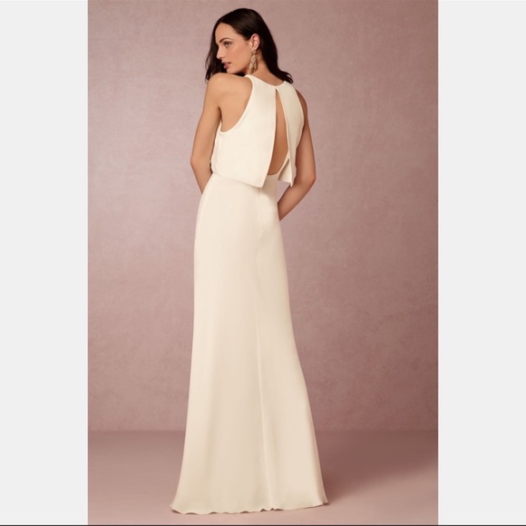 BHLDN Jill Stuart Iva Maxi Crepe Gown - Picture 6 of 11